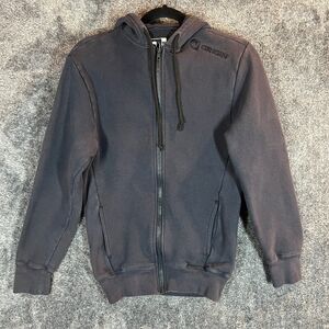 Origin The 100 Kilo Hoodie Mens XS Black Sweatshirt Heavy Full Zip USA Made